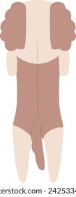 Ilustración vectorial de la espalda del perro