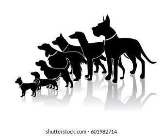 Standing dogs design.  EPS 10 vector.