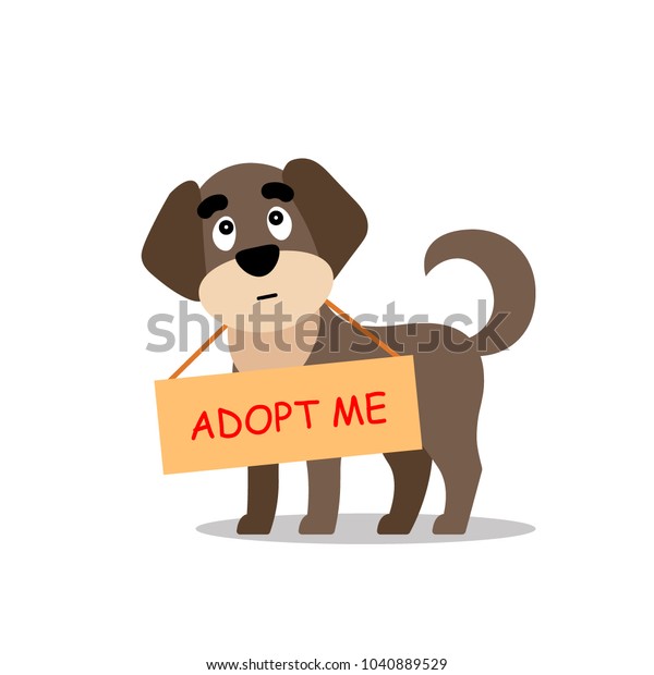 Standing Dogs Poster Adopt Me Dont Stock Vector Royalty