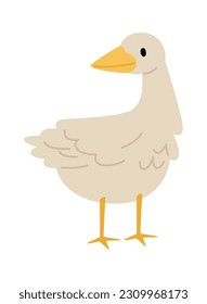 Ilustración de vectores de pájaros de pato permanente