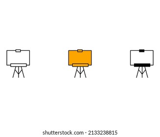símbolo de icono del caballete de pie elementos vectoriales para web infográfica