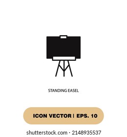 símbolo de símbolo de iconos de caballete de pie elementos vectoriales para web infográfica