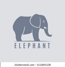 Standing Elephant silhouette