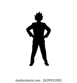 Standing executive man silhouette, vector files.
