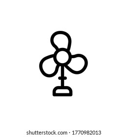 plantilla de símbolo vectorial de icono de ventilador permanente