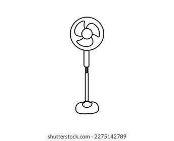 
standing fan vector design and line art. standing fan vector art, icons, and vector images. standing fan with white background.