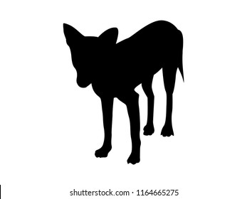 Standing fox silhouette