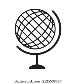 Ilustración vectorial de icono de globo de pie sobre fondo blanco. Vector de globo simple . 