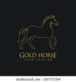 STANDING GOLD STRONG HORSE