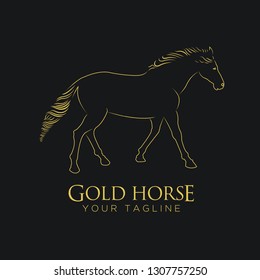 STANDING GOLD STRONG HORSE