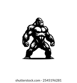 Design de logotipo de pé Gorilla mostrando força e poder