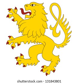 Standing heraldic lion
