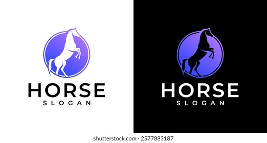 Standing Horse Logo Design Vector