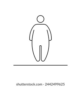 Standing human figure icon isolated on white background. Public information symbol modern, simple, vector, icon for website design, mobile app, ui. Vector Illustration