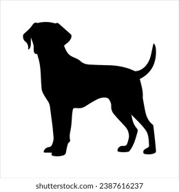 Standing Labrador Retriever vector silhouette