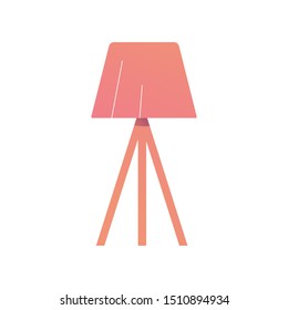 Standing lamp icon graphic colour
