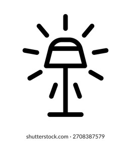 Plantilla de diseño de Ilustración vectorial de icono de lámpara de pie