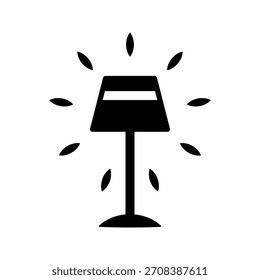 Plantilla de diseño de Ilustración vectorial de icono de lámpara de pie