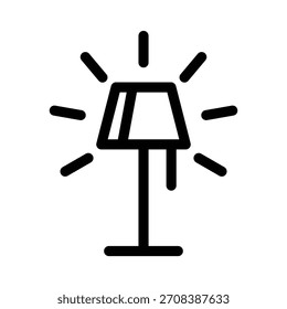 Modelo de projeto de ilustração vetorial de ícone de luz permanente