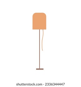 Elementos de plantilla de diseño de ilustración de la lámpara de pie, lámpara de suelo de diseño plano, vector de decoración del hogar