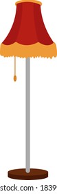 Standing lamp, illustration, vector on white background
