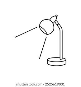 Standing lamp simple line icon