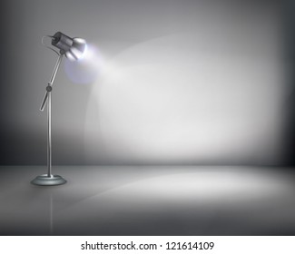 Standing lamp. Vector illustration.