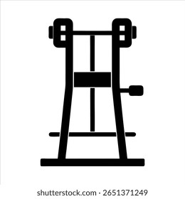 Stehendes Bein Curl Maschine Silhouette Vektor Kunst Illustration