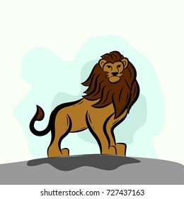 standing lion
