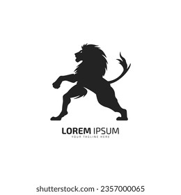 standing lion logo in aggressive style abstract logo