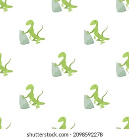 Standing lizard pattern seamless background texture repeat wallpaper geometric vector