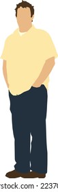 Vector de ilustración de Standing Man 12