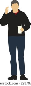 Standing Man 16 illustration vector