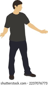 Standing Man 17 illustration vector