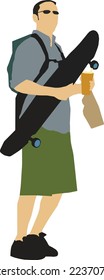 Vector de ilustración de Standing Man 22