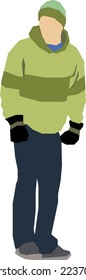 Vector de ilustración de Standing Man 24
