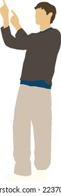 Vector de ilustración de Standing Man 29
