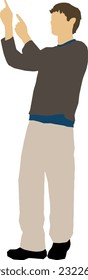 Standing Man 29 Vector Illustration