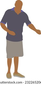 Standing Man 41 Vector Illustration
