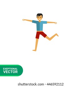 Standing man doing yoga 2