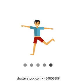 Standing man doing yoga 2