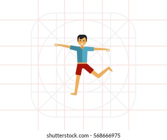 Standing man doing yoga 2