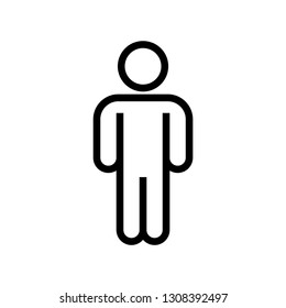 standing man icon vector
