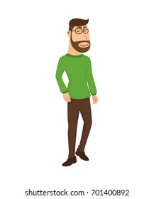 Standing man isolated vector