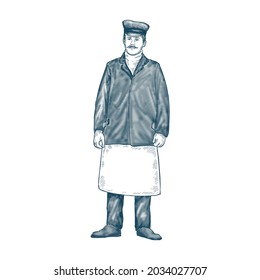 Stehmann mit Uniformzeichnung
