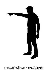 Standing man silhouette vector