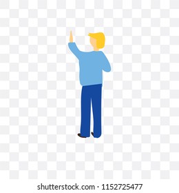 Standing Man vector icon isolated on transparent background, Standing Man logo concept