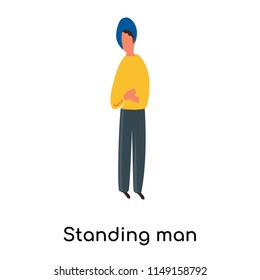 Standing man vector vector isolated on white background for your web and mobile app design, Standing man vector logo concept