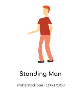 Standing Man vector vector isolated on white background for your web and mobile app design, Standing Man vector logo concept