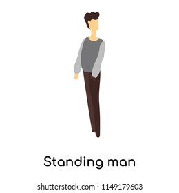 Standing man vector vector isolated on white background for your web and mobile app design, Standing man vector logo concept